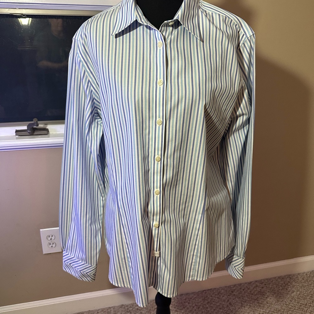 Brooks Brothers Blue and White Button‎ Down Shirt